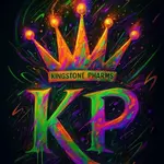 “Kingstone Pharms logo – premium THCA and cannabis brand.”