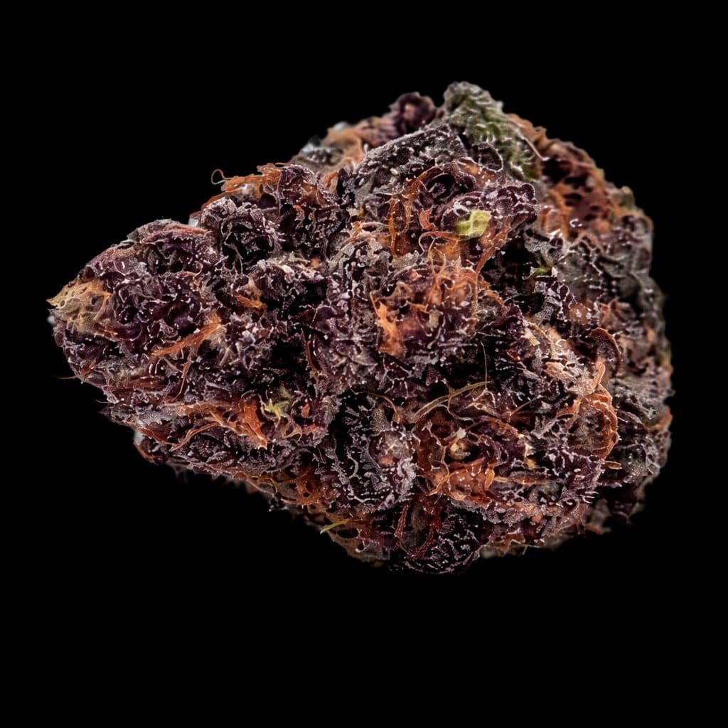 Close-up of premium cannabis flower for medicinal and recreational use, showcasing vibrant colours and trichomes.
