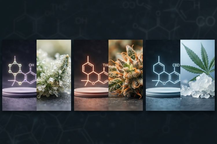Comparison of THCA, THC, and CBD