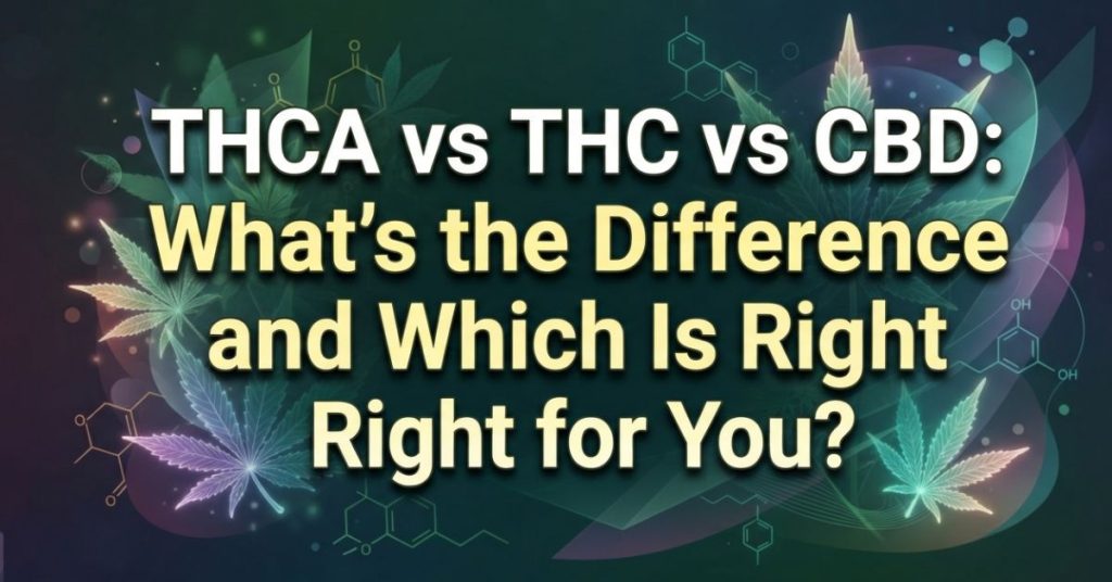 THCA vs THC vs CBD
