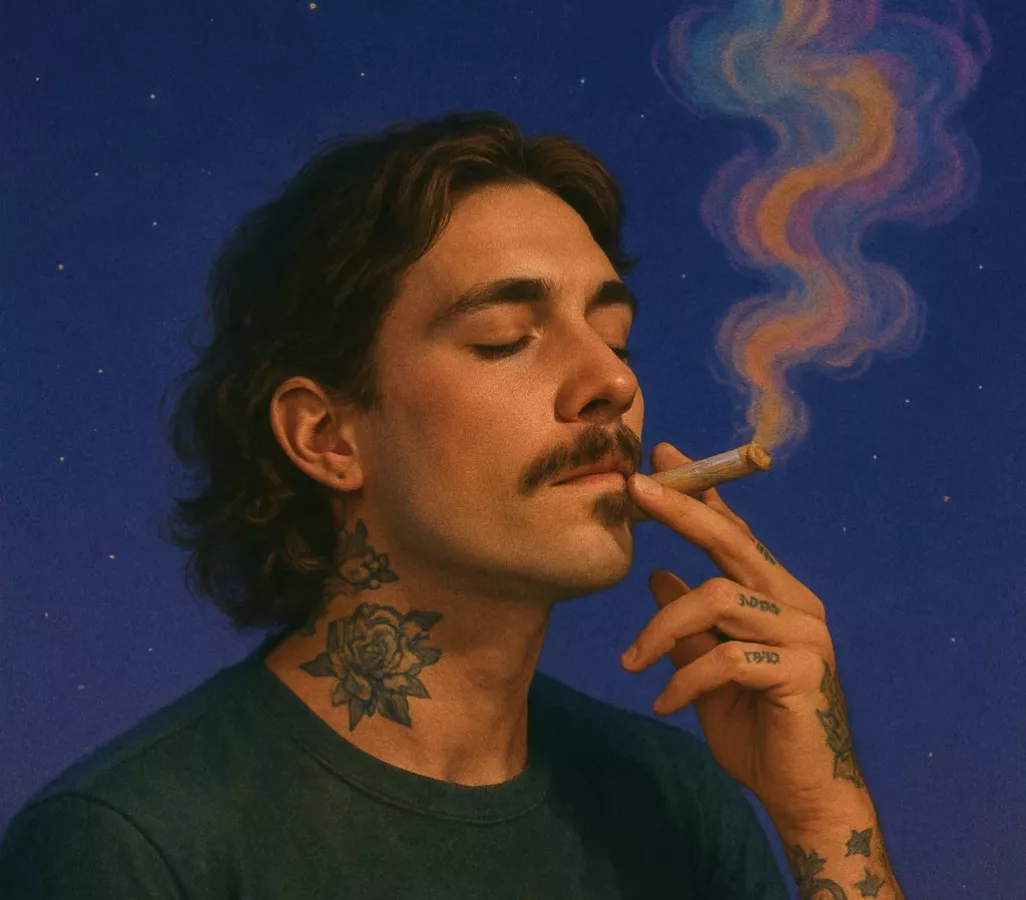 guy smoking a joint